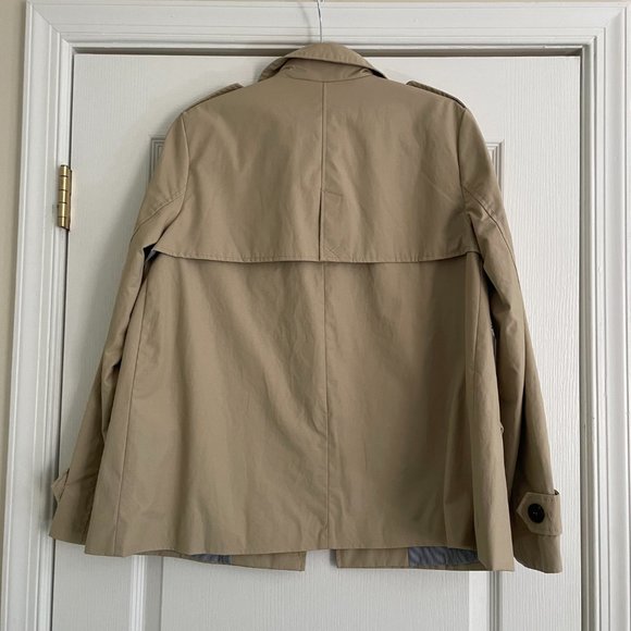 NWOT Zara Cream Water Repellent Parka Coat Trench - Picture 6 of 8